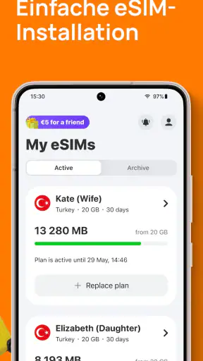 eSIM Mobile Data by YESIM screenshot