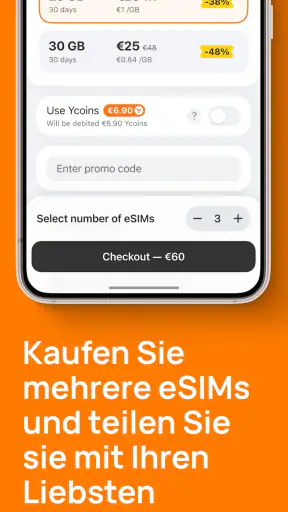 eSIM Mobile Data by YESIM screenshot