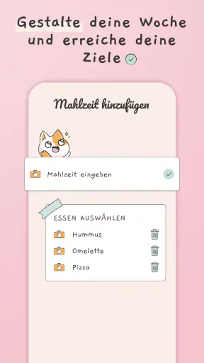 Essensplan erstellen, vorlage screenshot