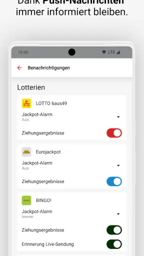 Eurojackpot und LOTTO spiele‪n screenshot