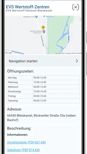 EVS Abfall-App screenshot