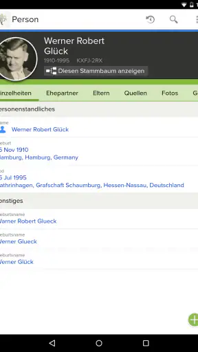 FamilySearch – Stammbaum screenshot