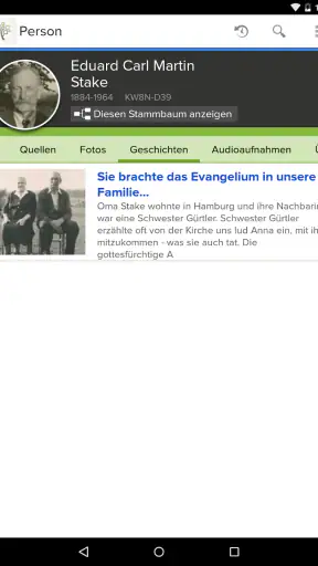 FamilySearch – Stammbaum screenshot