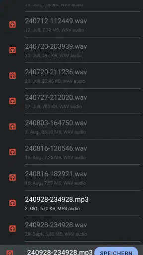 FieldRecorder's wav2mp3 screenshot