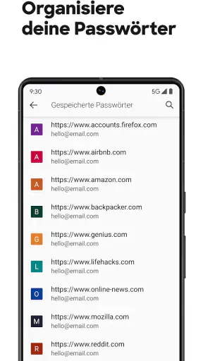 Firefox: internet browser screenshot