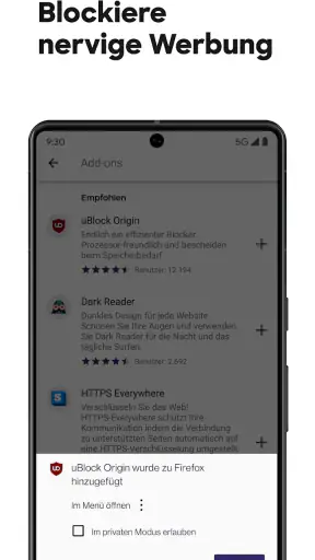 Firefox: internet browser screenshot
