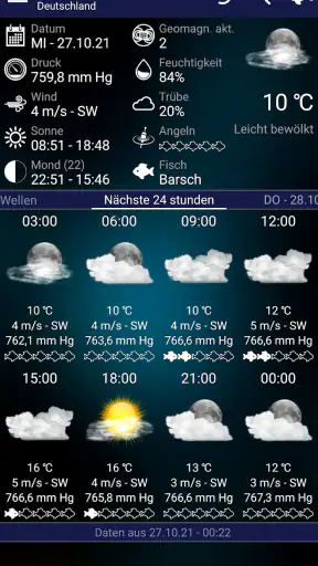Fischerei vorhersage screenshot