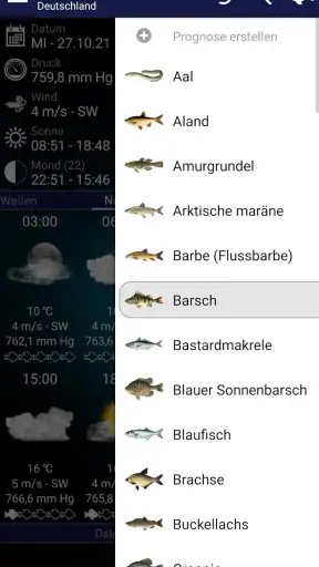 Fischerei vorhersage screenshot