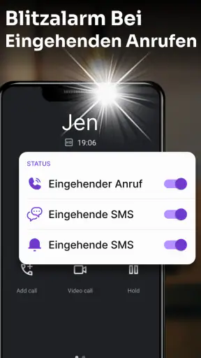 Flashlight : SMS & Call Alert screenshot