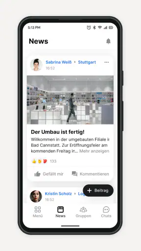 Flip Mitarbeiter-App screenshot