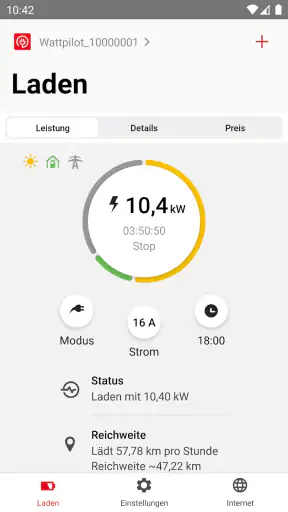 Fronius Solar.wattpilot screenshot