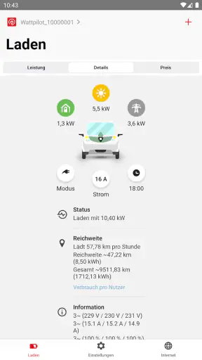 Fronius Solar.wattpilot screenshot