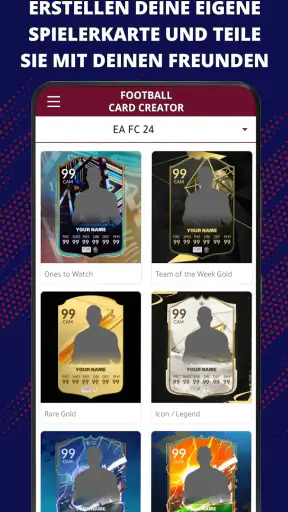 Fußball Card Creator FC 25 screenshot