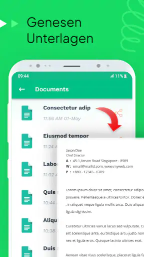 Genesen Gelöscht Nachrichten screenshot