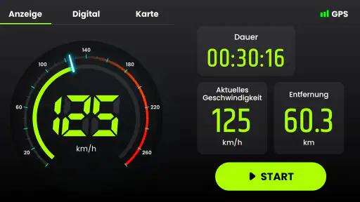 Geschwindigkeitsmesser GPS screenshot