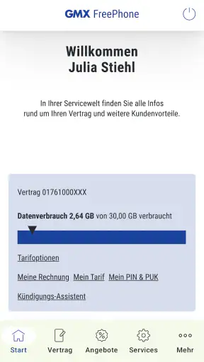 GMX FreePhone screenshot