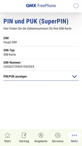 GMX FreePhone screenshot