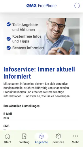 GMX FreePhone screenshot