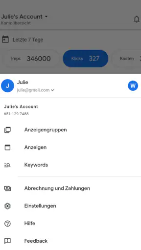Google Ads screenshot