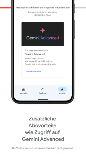 Google One screenshot