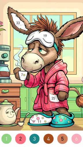 Granny Color By Number Game screenshot