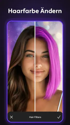 Haare Filter: Haarfarbe Ändern screenshot