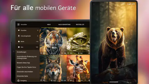 Hintergrundbilder mit Tier 4K screenshot
