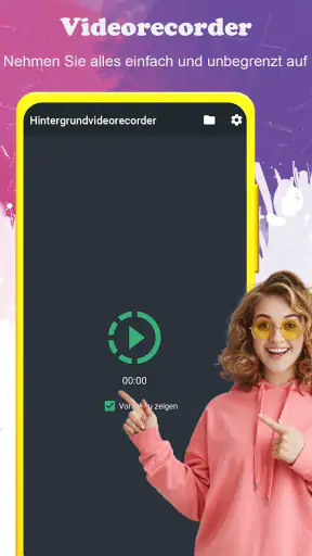 Hintergrundvideorecorder screenshot