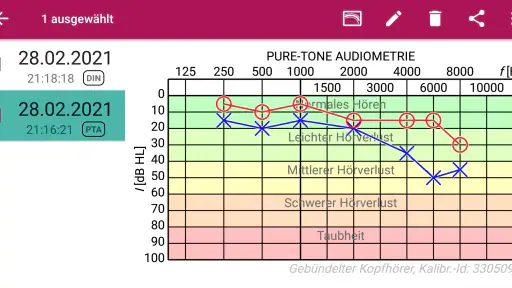 Hörtest screenshot