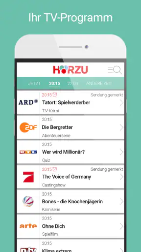 HÖRZU TV Programm als TV-App screenshot