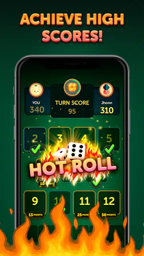Hot Rolls Würfelstrategiespiel screenshot
