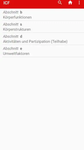 ICF Codes screenshot