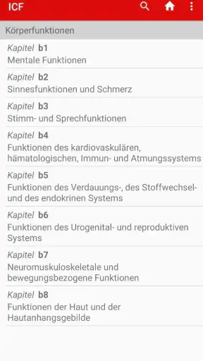 ICF Codes screenshot