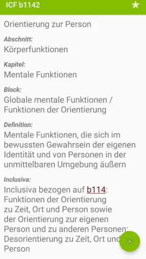 ICF Codes screenshot