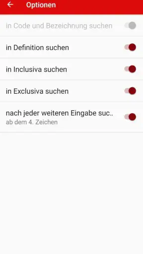 ICF Codes screenshot