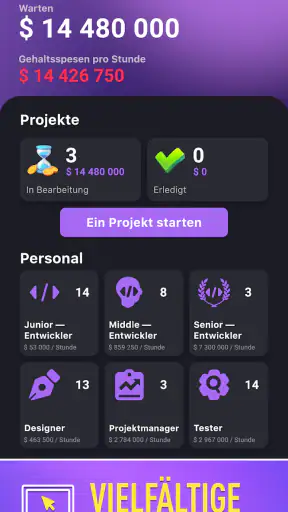 Idle Startup: Reichtum Klicker screenshot