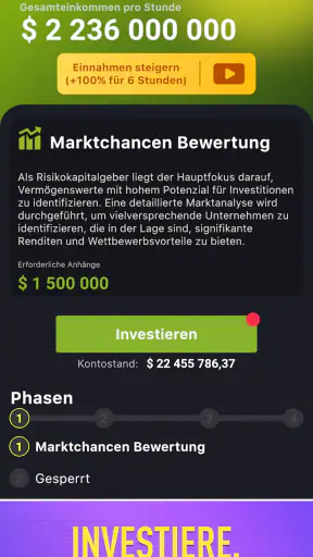 Idle Startup: Reichtum Klicker screenshot