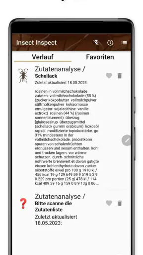 Insekten in Lebensmitteln screenshot