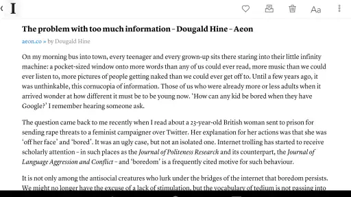 Instapaper screenshot