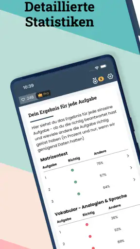 IQ Test Deutsch Gehirnjogging screenshot