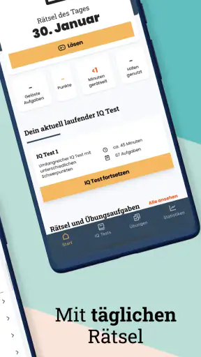 IQ Test Deutsch Gehirnjogging screenshot