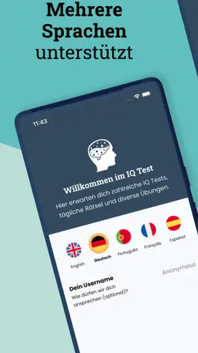IQ Test Deutsch Gehirnjogging screenshot