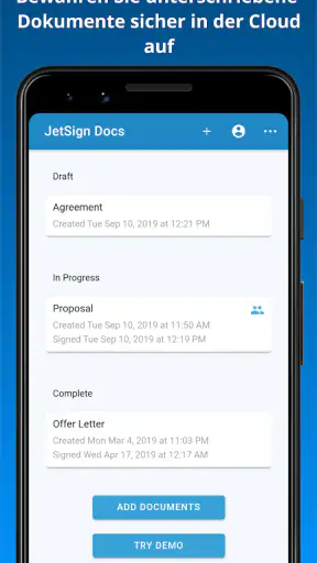 JetSign PDF unterschreiben screenshot