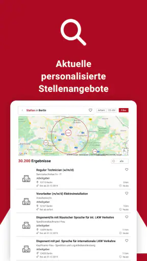 Jobsuche – die Jobbörse der BA screenshot