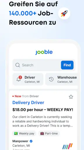 Jooble－Jobsuche & Jobbörse App screenshot