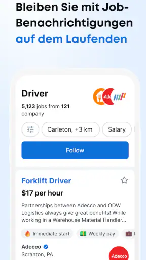 Jooble－Jobsuche & Jobbörse App screenshot