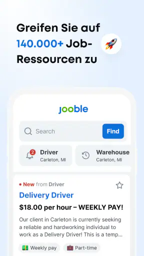 Jooble－Jobsuche & Jobbörse App screenshot