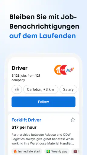 Jooble－Jobsuche & Jobbörse App screenshot