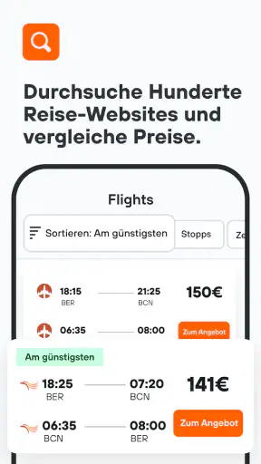 KAYAK: Flüge, Hotels & Autos screenshot
