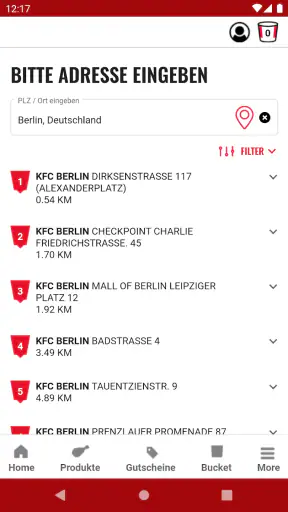 KFC screenshot